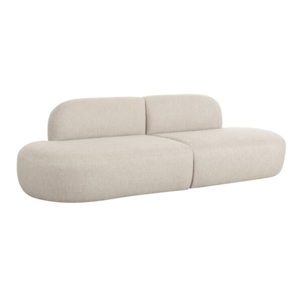 Artemisa Neutral Curved Modern Sofa