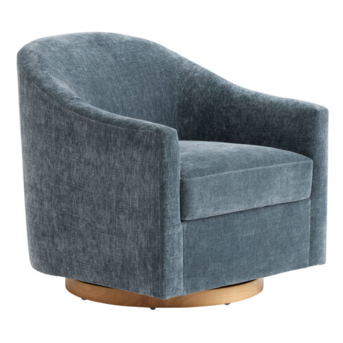 Augustine Chenille Slope Arm Upholstered Swivel Chair Augustine Chenille Slope Arm Upholstered Swivel Chair