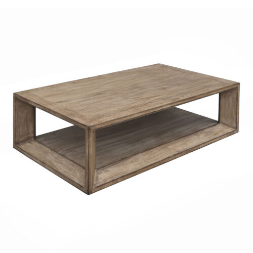 Bate Natural Reclaimed Pine Wood Coffee Table with Shelf Bate Natural Reclaimed Pine Wood Coffee Table with Shelf
