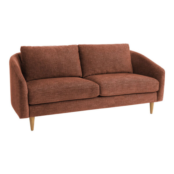 Carson Chenille Curved Slope Arm Mid Century Sofa Carson Chenille Curved Slope Arm Mid Century Sofa