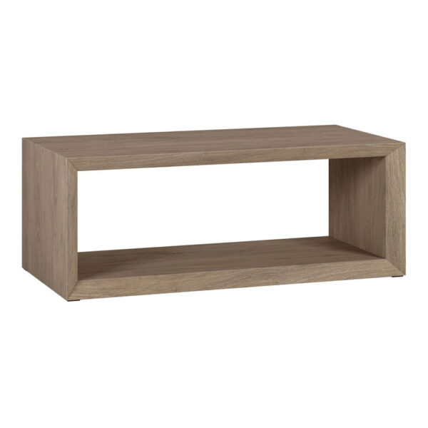 Consort Open Wood Block Coffee Table with Shelf