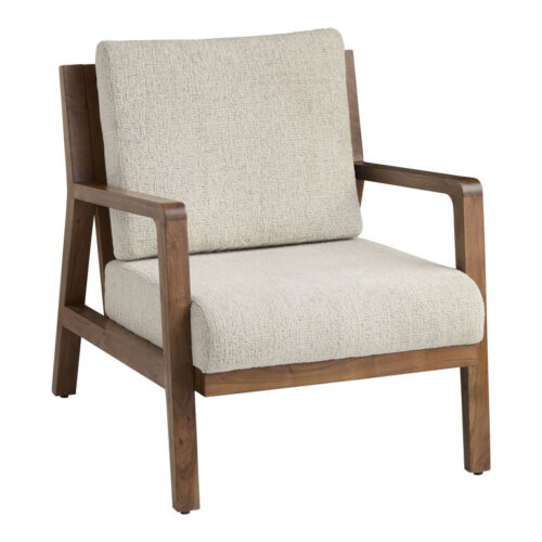 Delaney Acacia Wood Upholstered Chair