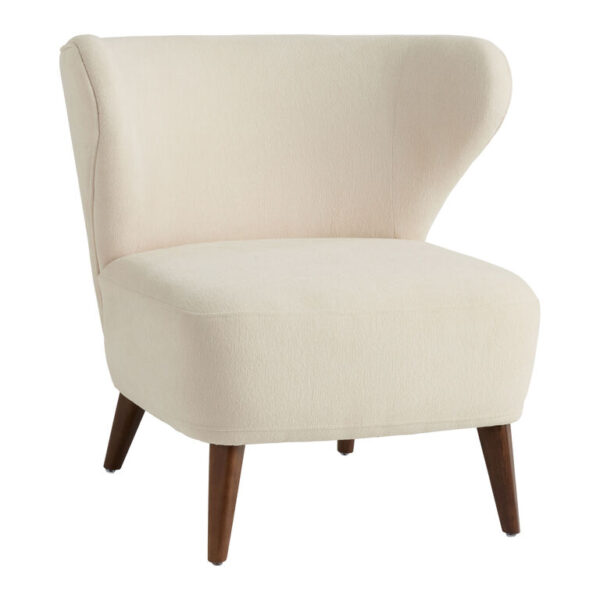 Delilah Chenille Wingback Upholstered Slipper Chair