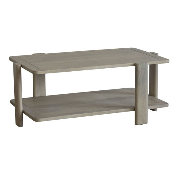 Domitia Wood Coffee Table with Shelf