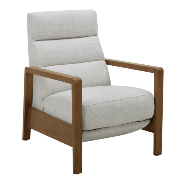 Erik Wood Frame Upholstered Push Back Recliner