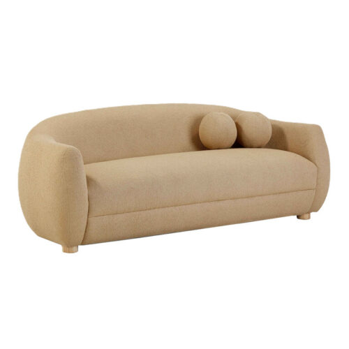 Fredo Boucle Art Deco Curved Sofa