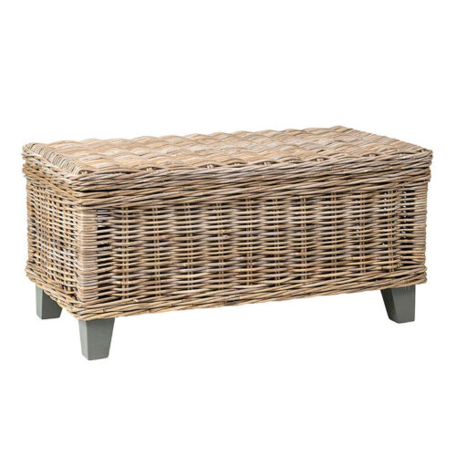 Goring Natural Rattan and Wood Coffee Table with Storage