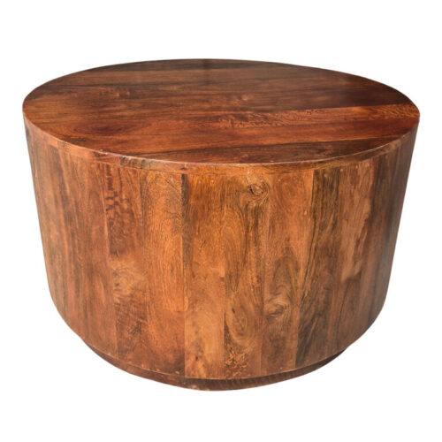 Harmony Round Wood Block Coffee Table