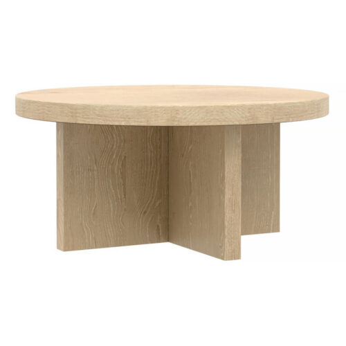 Jameson Round Wood Angular Base Coffee Table
