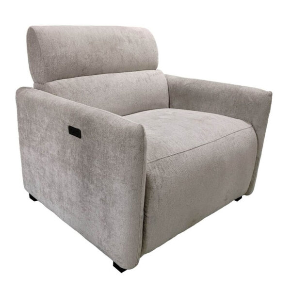 Leith Mottled Upholstered Power Recliner with USB Ports