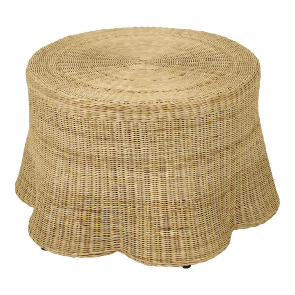 Manado Natural Rattan Scalloped Base Coffee Table