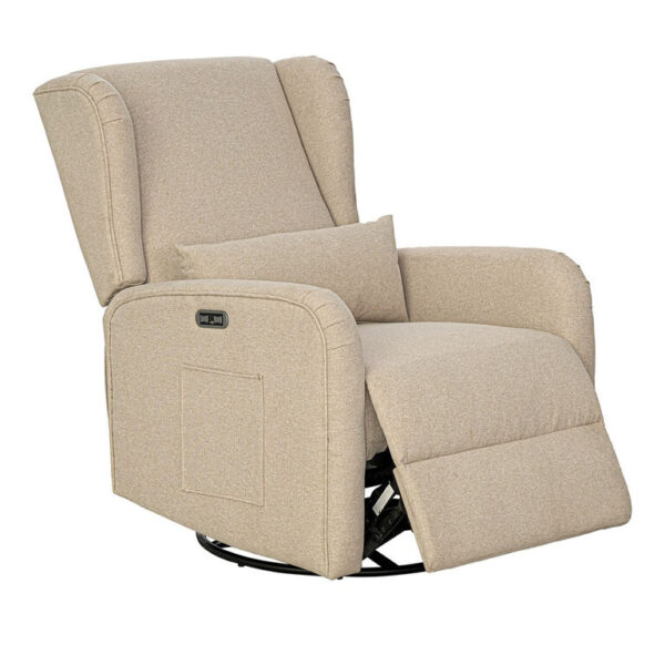 Maplehurst Upholstered Swivel Glider Power Recliner with USB