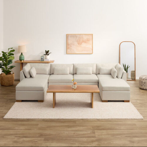 Montclair 6 Piece U Modular Sectional Sofa with Storage