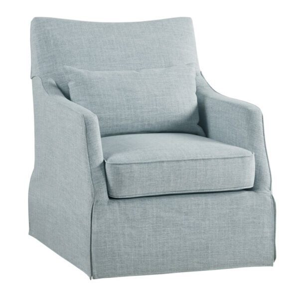 Morley Faux Slipcover Upholstered Swivel Chair