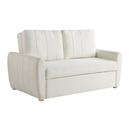 Nolan Boucle Channel Tufted Convertible Sleeper Loveseat Nolan Boucle Channel Tufted Convertible Sleeper Loveseat