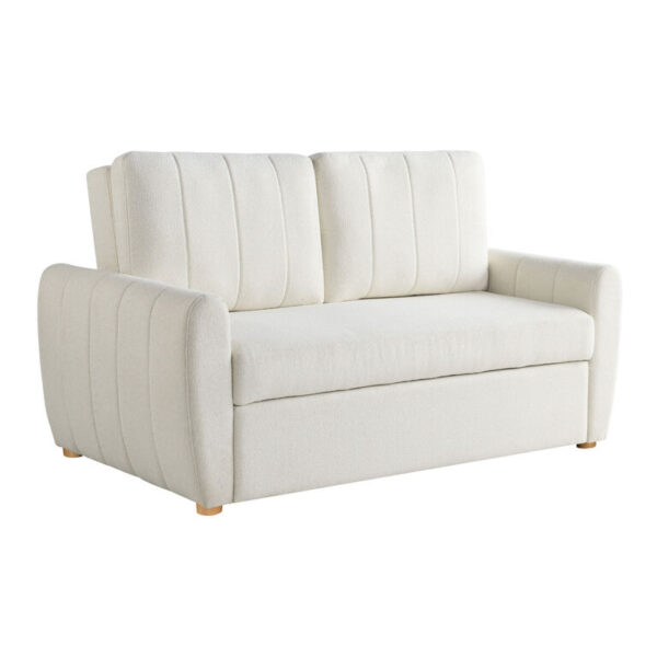 Nolan Boucle Channel Tufted Convertible Sleeper Loveseat