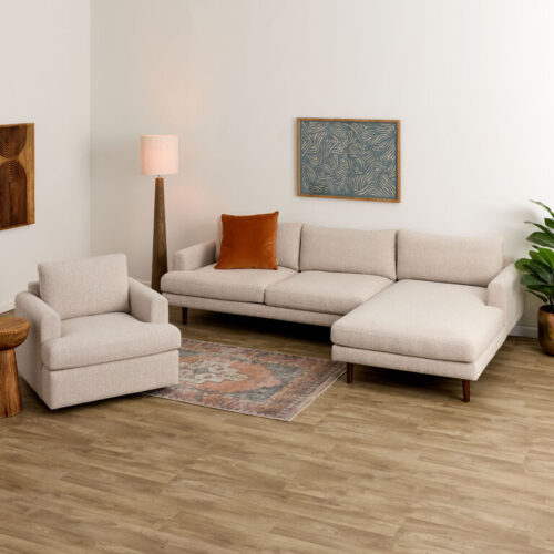 Orly Oatmeal Tweed Seating Collection