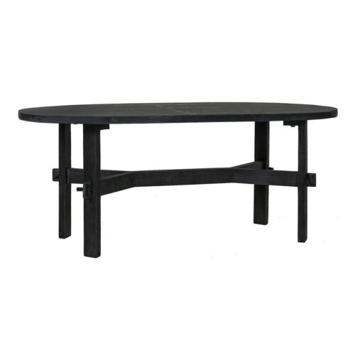 Otto Oval Acacia Wood X Trestle Coffee Table
