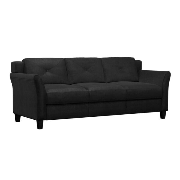 Renne Microfiber Tufted Roll Arm Sofa Renne Microfiber Tufted Roll Arm Sofa