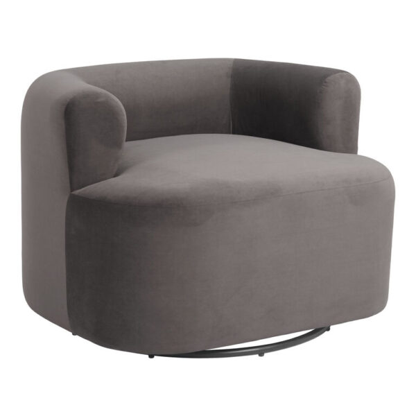 Robin Gray Velvet Barrel Back Upholstered Swivel Chair Robin Gray Velvet Barrel Back Upholstered Swivel Chair