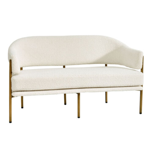 Rylan Faux Sherpa Curved Back Loveseat