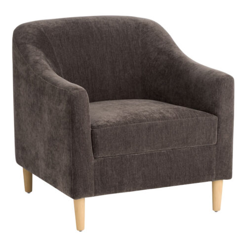 Sacha Mink Chenille Slope Arm Upholstered Chair
