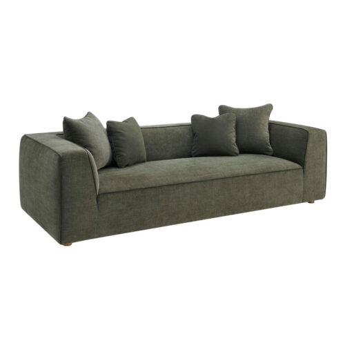 Scarlett Basketweave Track Arm Sofa with Pillows