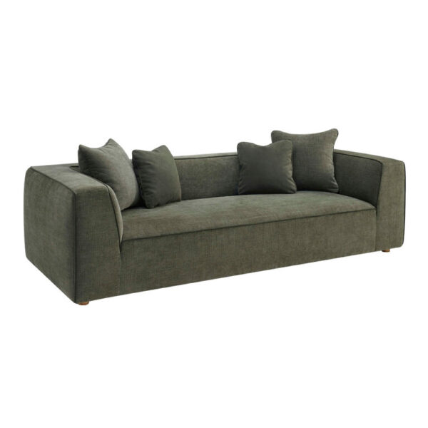Scarlett Basketweave Track Arm Sofa with Pillows