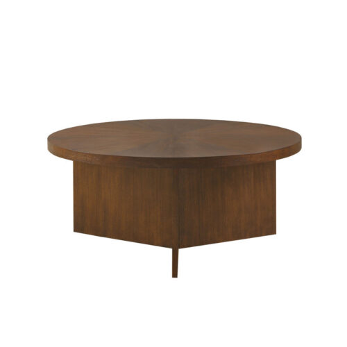 Somerville Round Wood Partition Base Coffee Table Somerville Round Wood Partition Base Coffee Table
