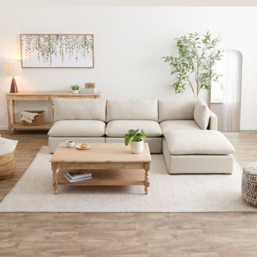 Weston Pillow Top 4 Piece Open Modular Sectional Sofa